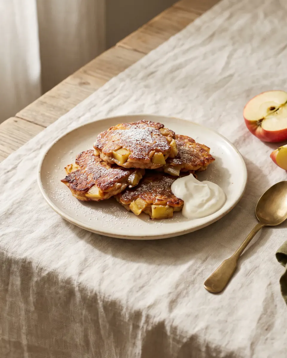 Tortitas de manzana — el plato terminado