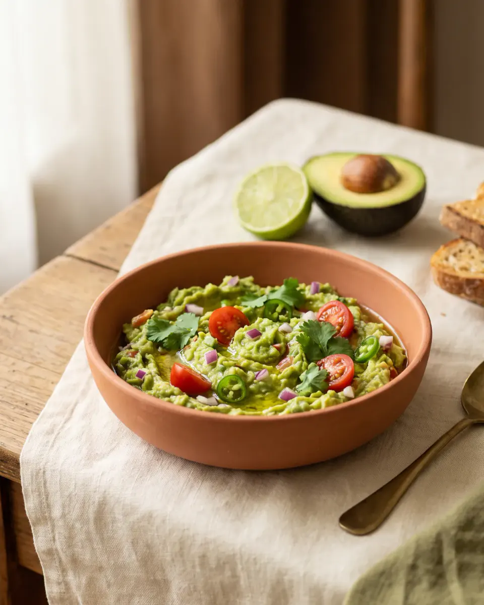 Crema de aguacate — el plato terminado
