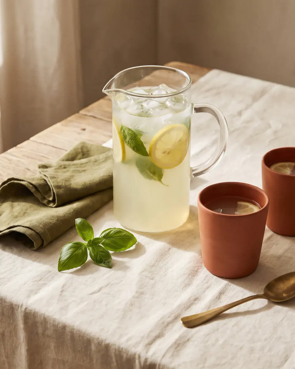Basil Lemonade — the finished dish