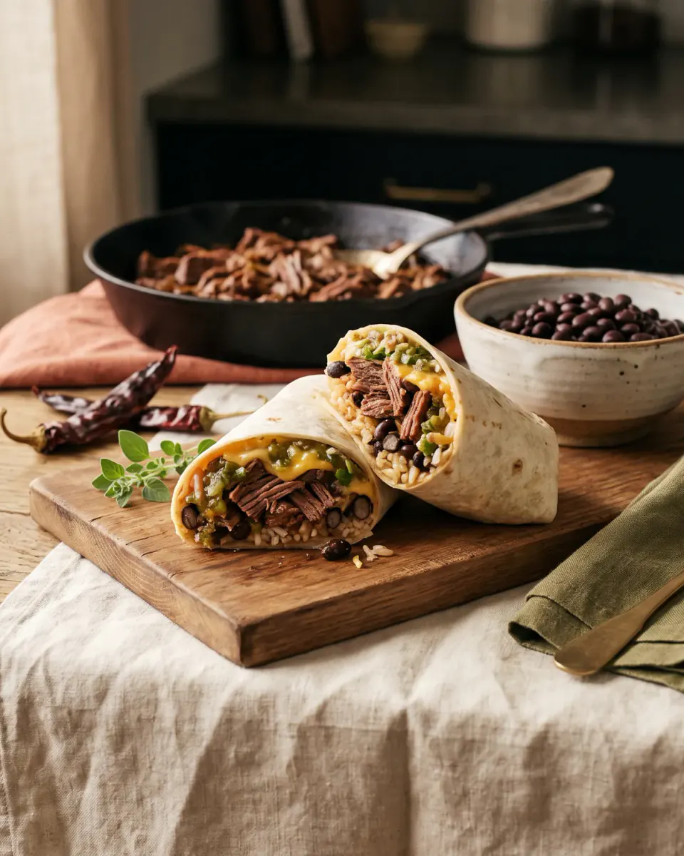 Burrito de carne — o prato pronto