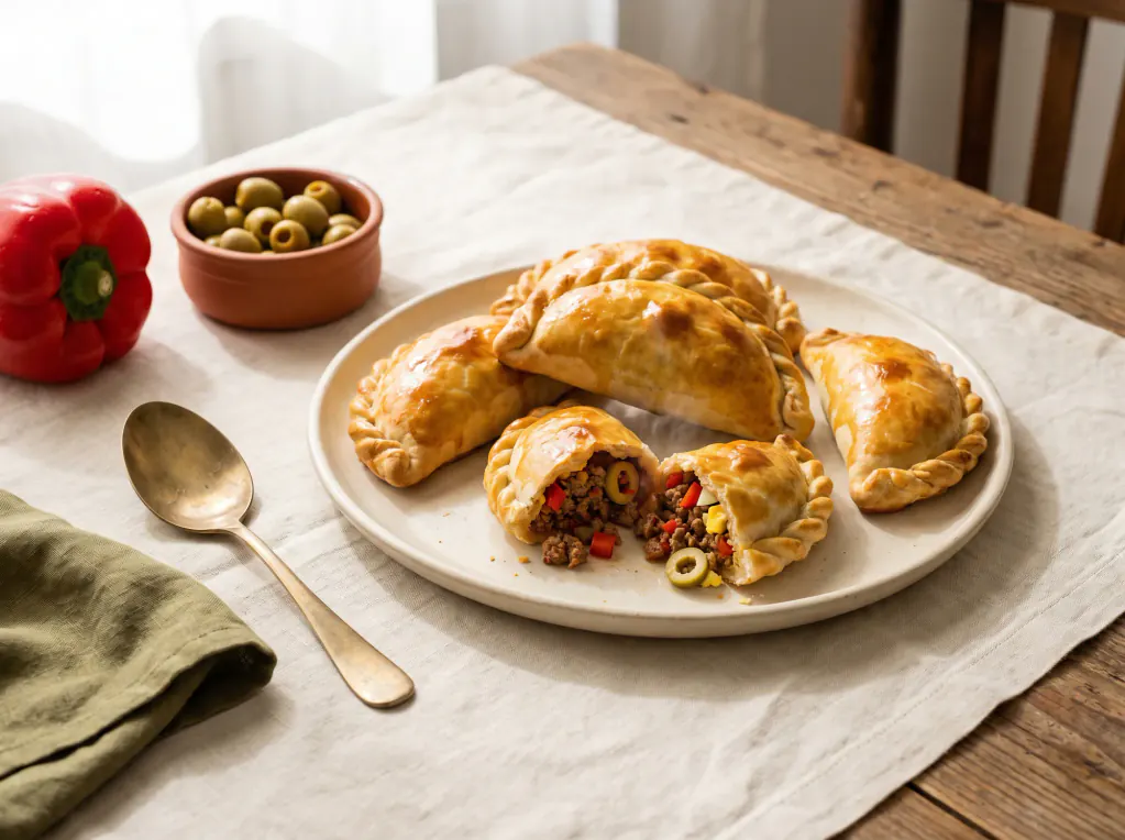 Empanadas mit Rinderhackfleisch – das fertige Gericht