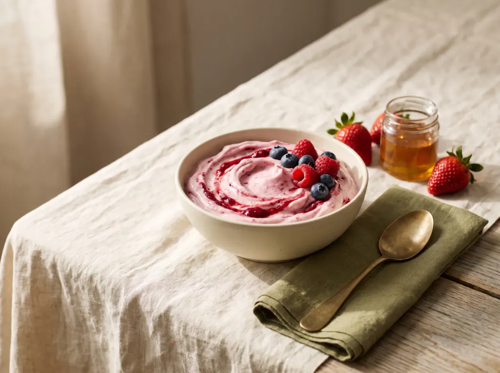 Frozen Yogurt mit Beeren – das fertige Gericht