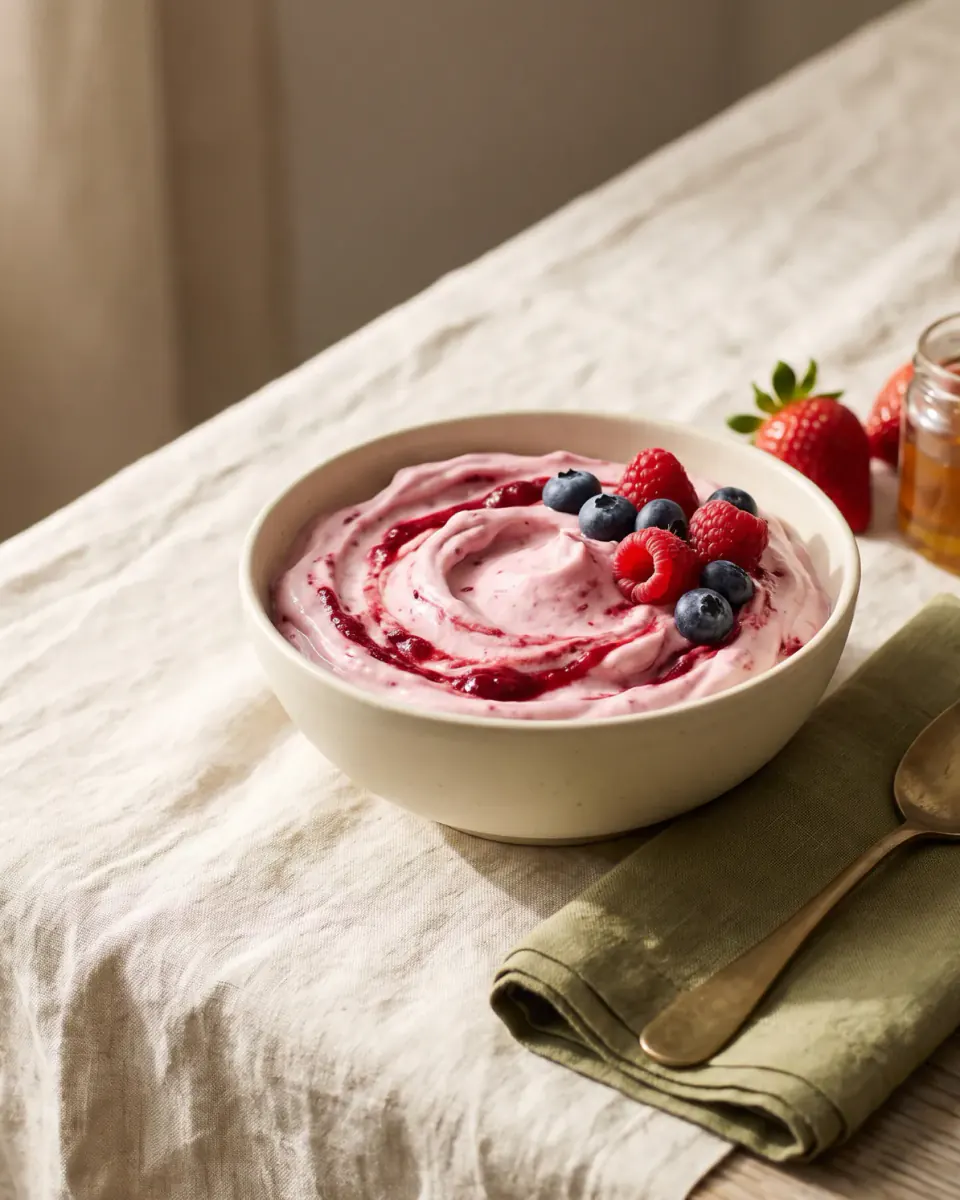 Frozen Yogurt mit Beeren – das fertige Gericht