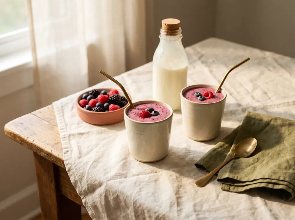 Berry Kefir Smoothie — the finished dish