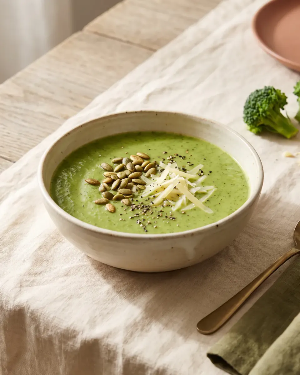 Broccoli Soup — the finished dish