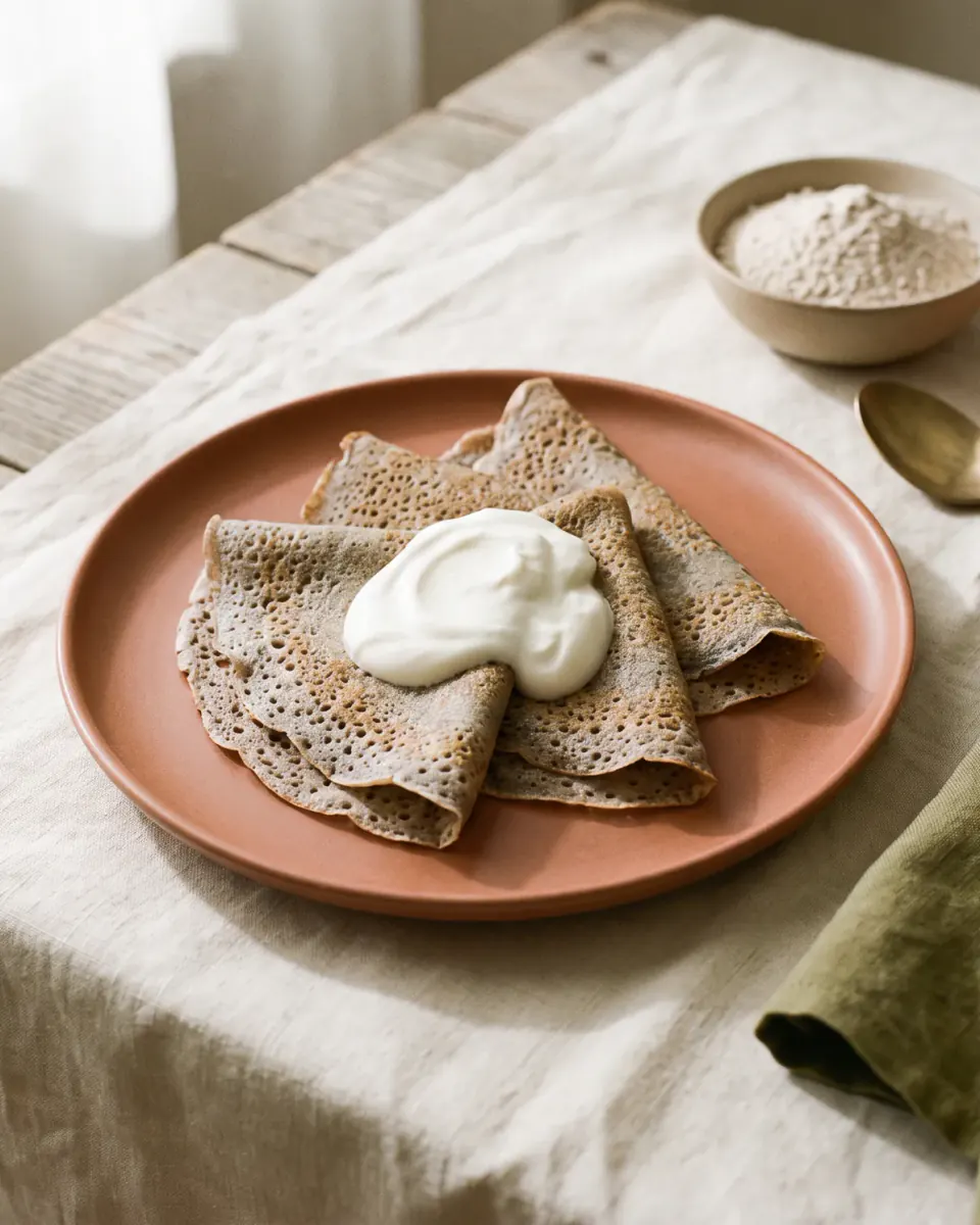 Crepas de trigo sarraceno — el plato terminado