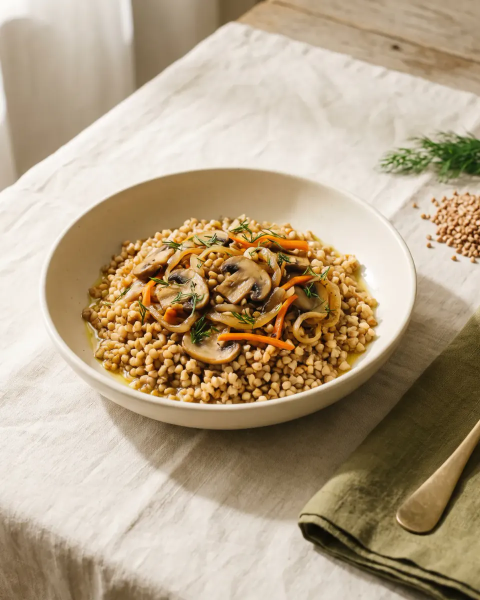 Buckwheat with Mushrooms — the finished dish