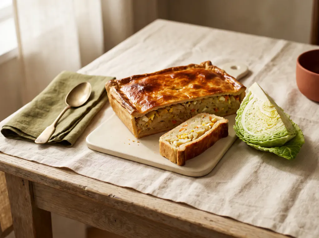 Torta de repolho — o prato pronto
