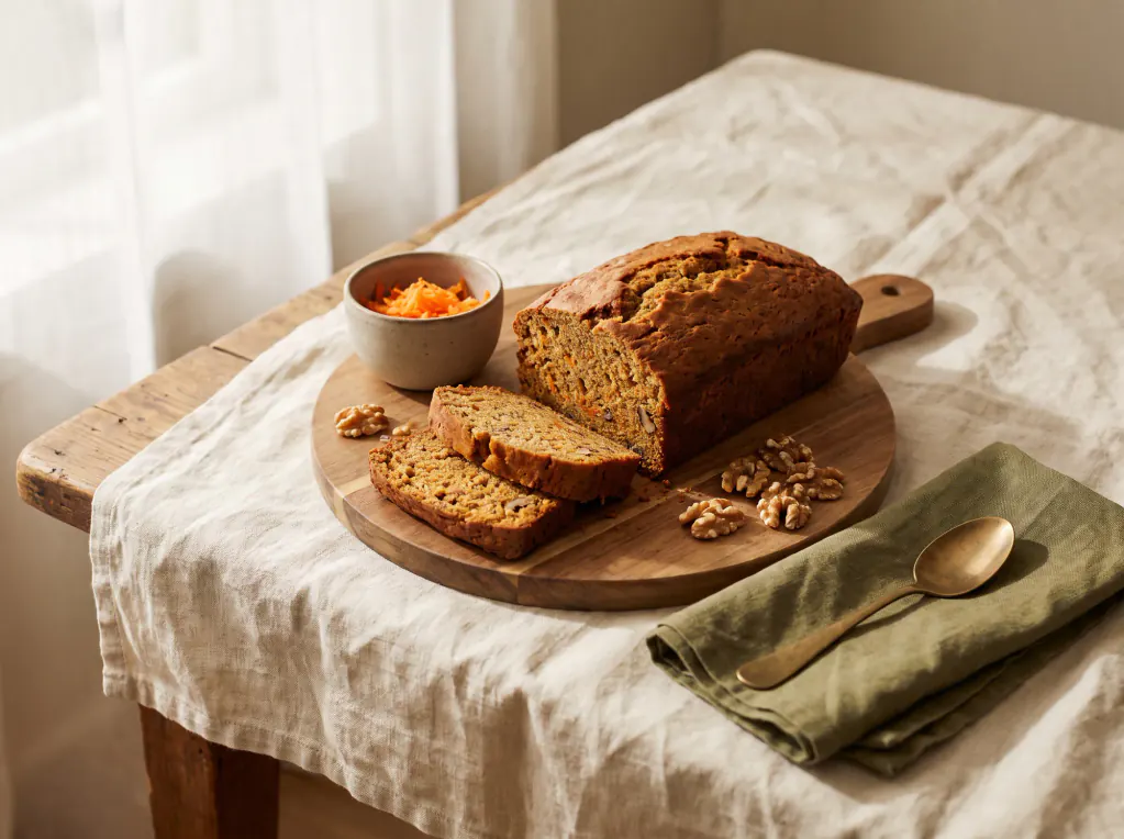 Carrot Loaf Cake — the finished dish