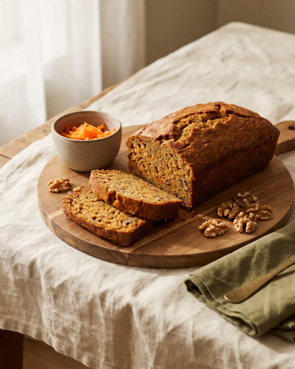 Bolo de cenoura com nozes — o prato pronto