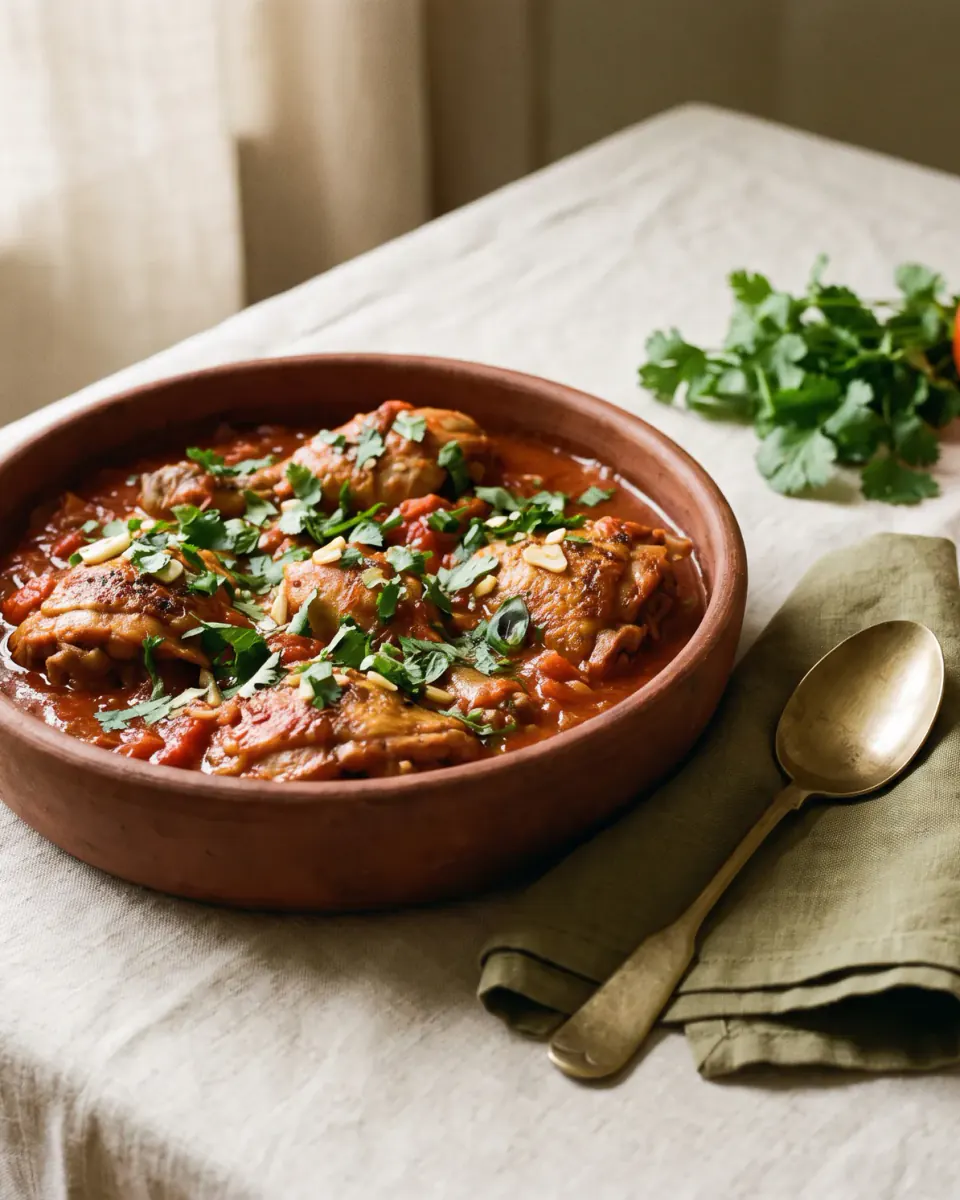 Chakhokhbili Georgian Chicken Stew — the finished dish