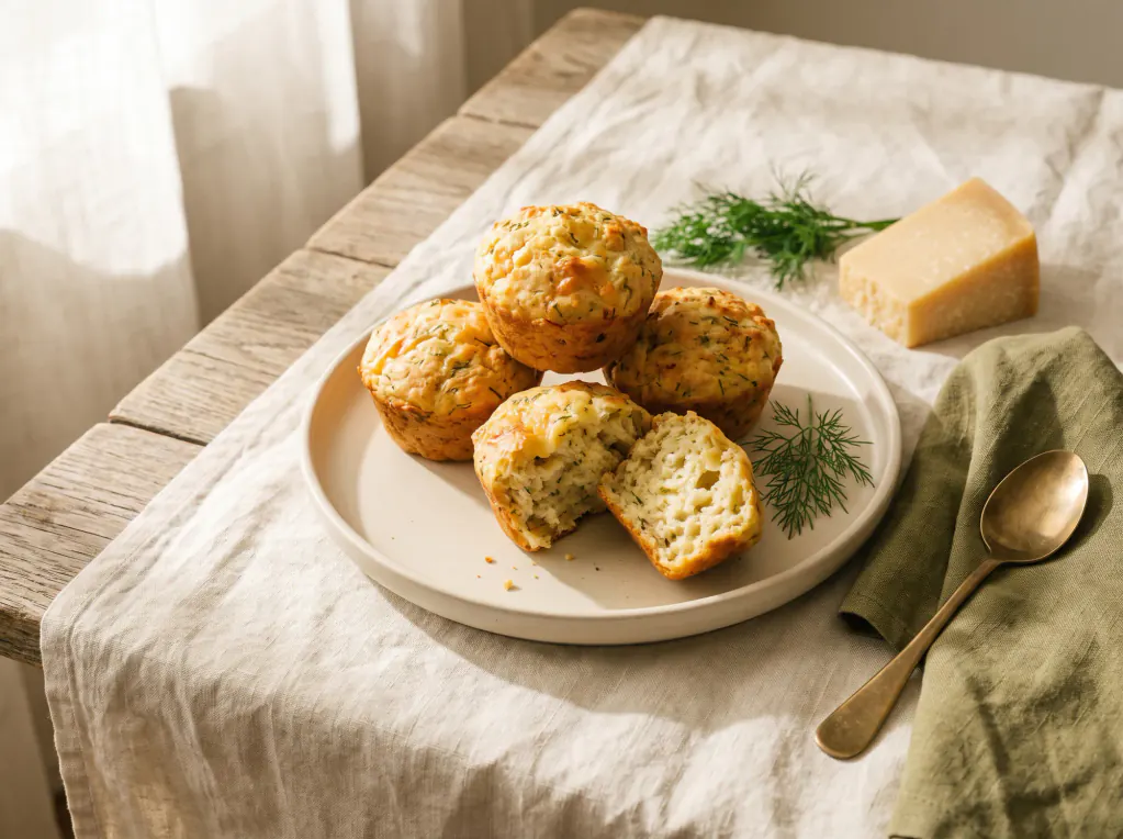 Cheese and Herb Muffins — the finished dish