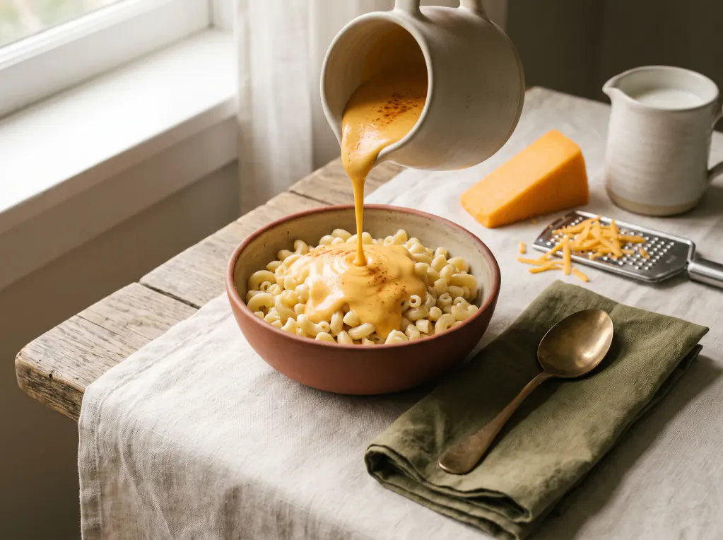 Molho de queijo — o prato pronto