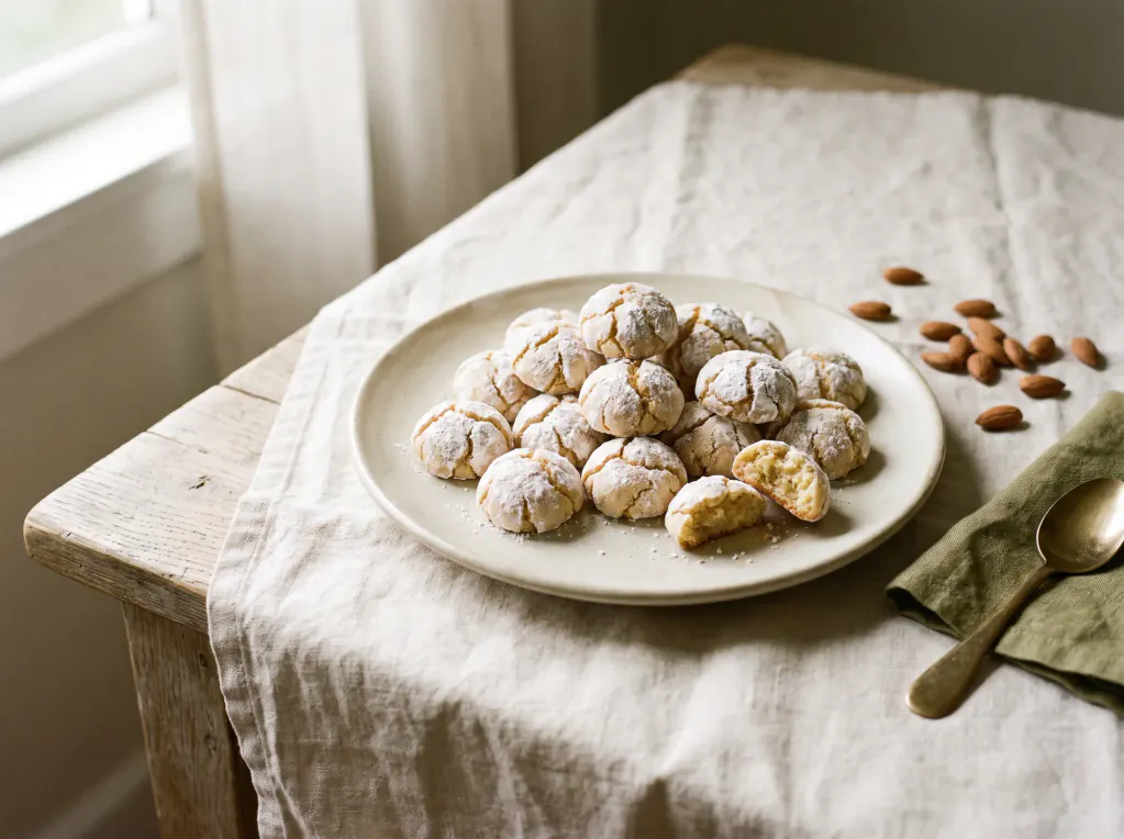 Amaretti morbidi – weiche Mandelkekse – das fertige Gericht