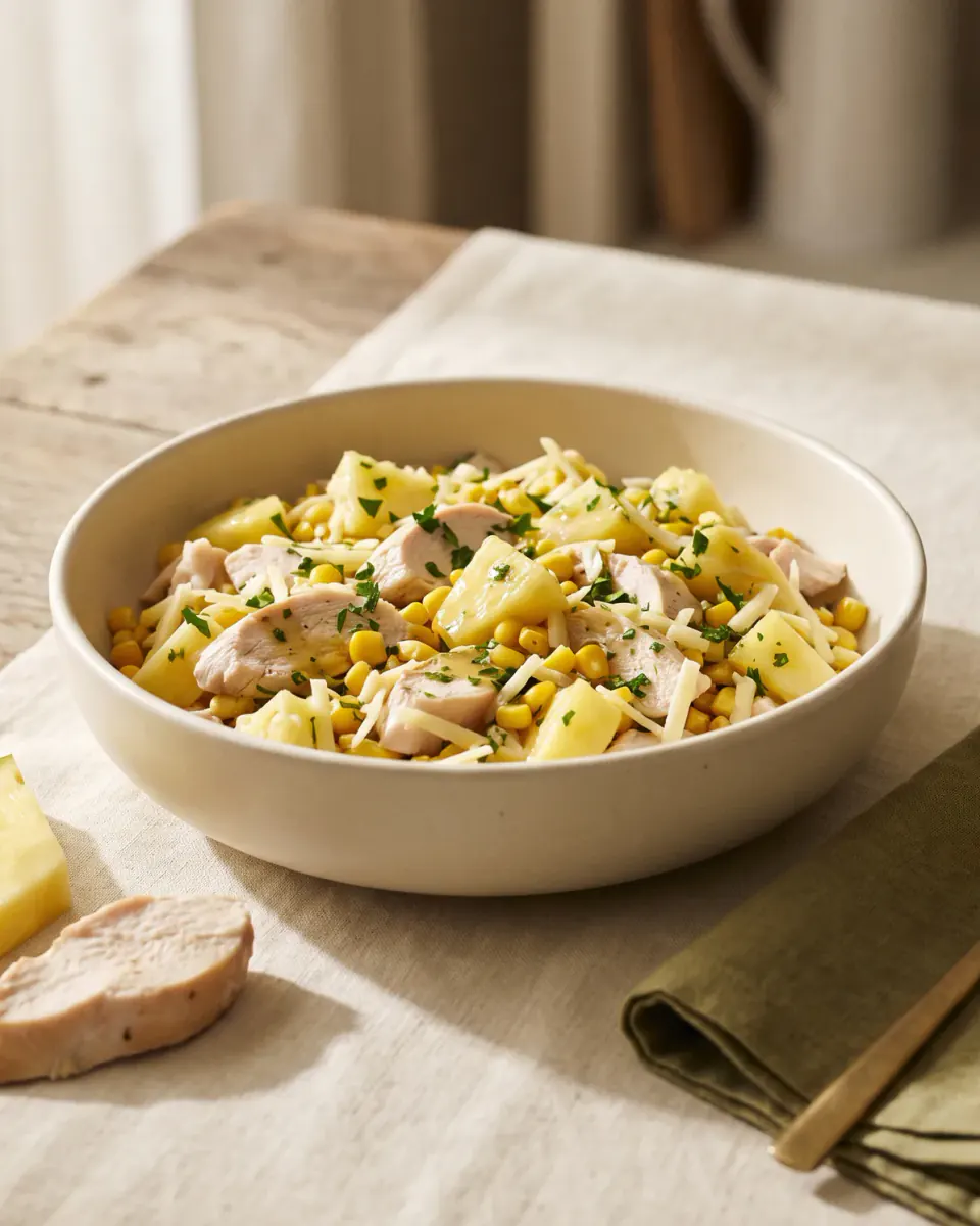 Chicken and Pineapple Salad — the finished dish