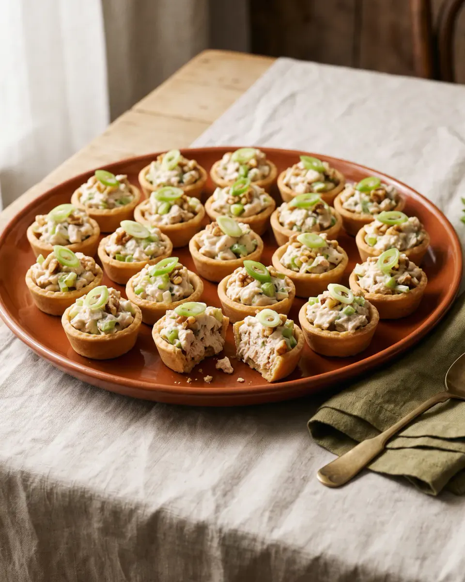 Tartaletas de ensalada de pollo — el plato terminado