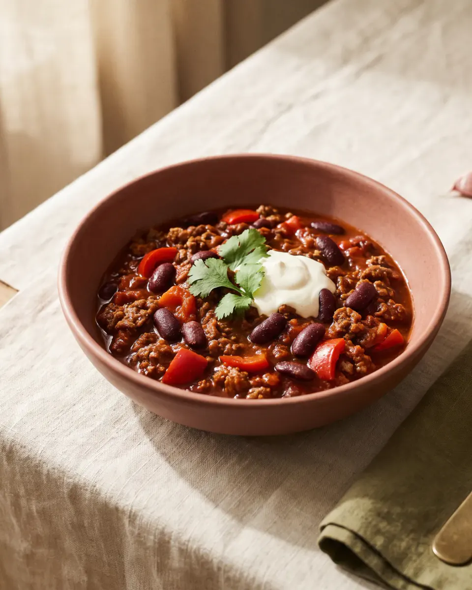 Chili con Carne — the finished dish