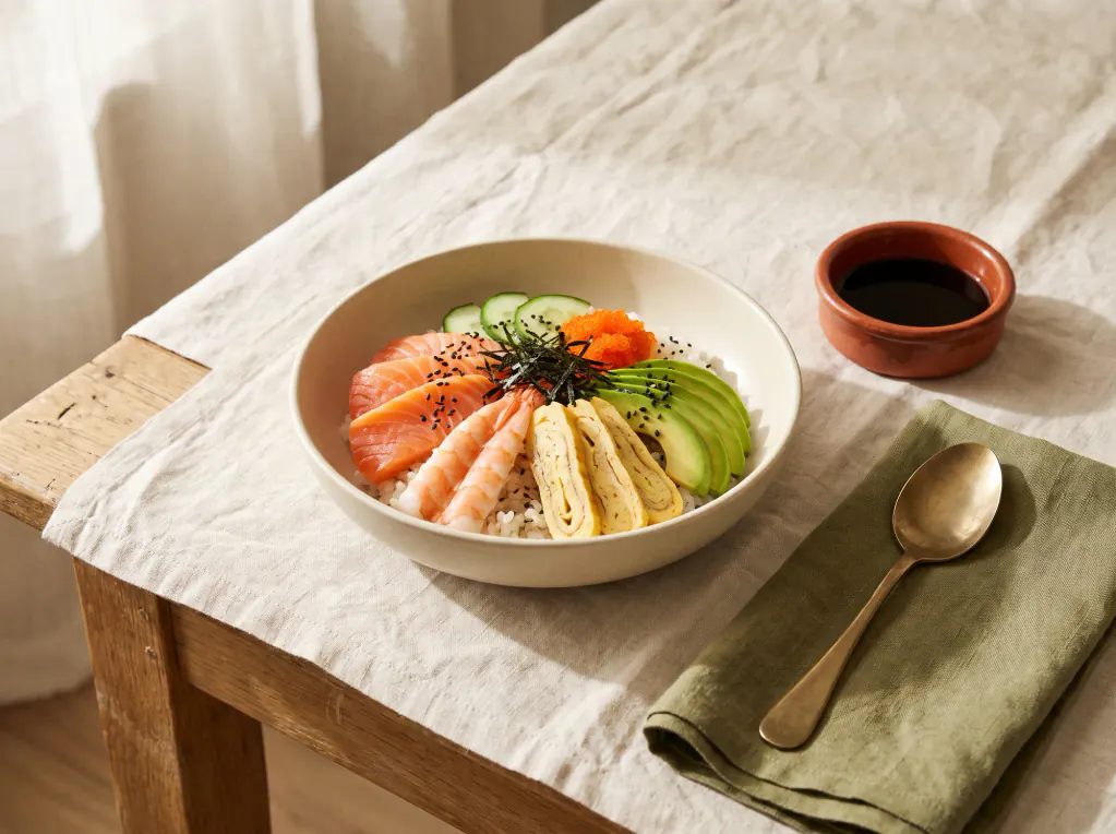 Chirashi-Sushi-Bowl – das fertige Gericht
