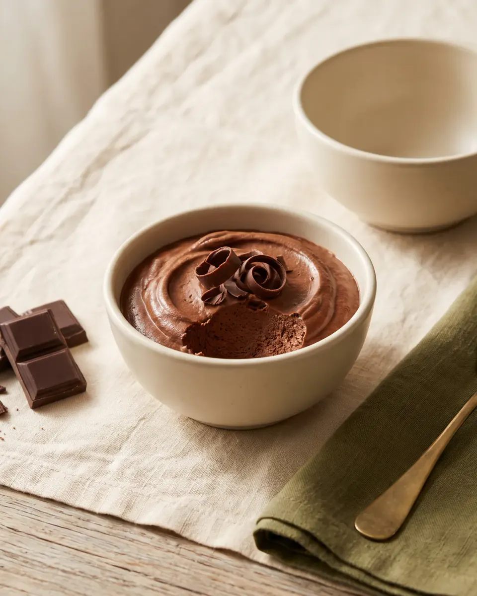 Chocolate Mousse — the finished dish