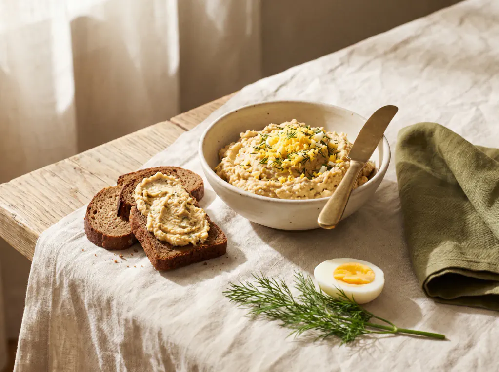 Paté de hígado de bacalao — el plato terminado