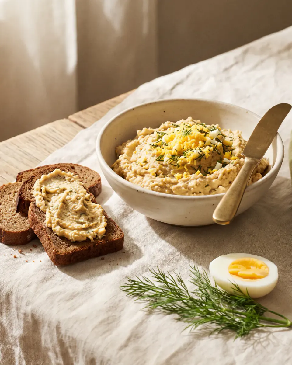 Paté de hígado de bacalao — el plato terminado