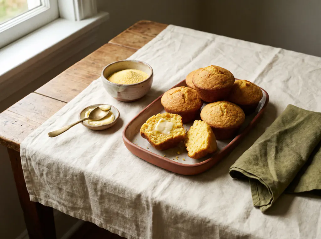 Muffins de milho — o prato pronto