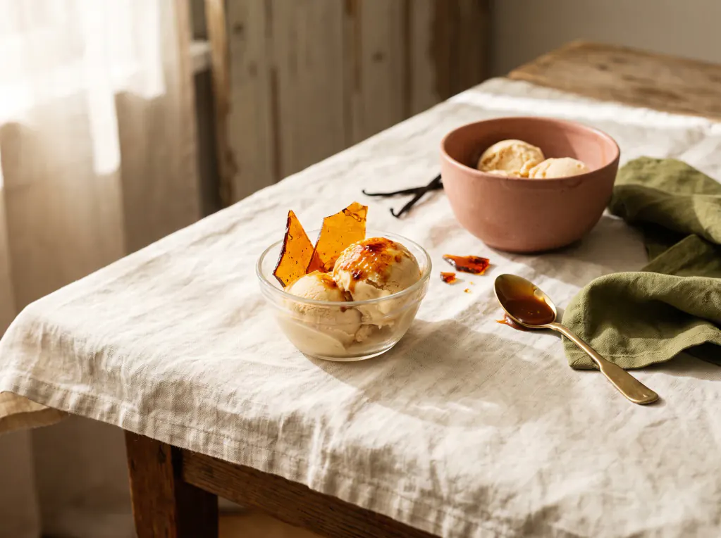 Crème-brûlée-Eis – das fertige Gericht