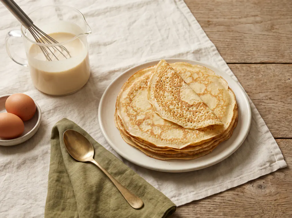 Massa para crepes — o prato pronto