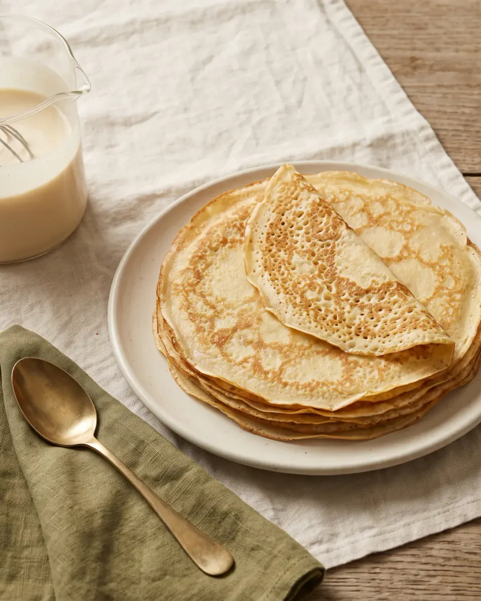 Massa para crepes — o prato pronto