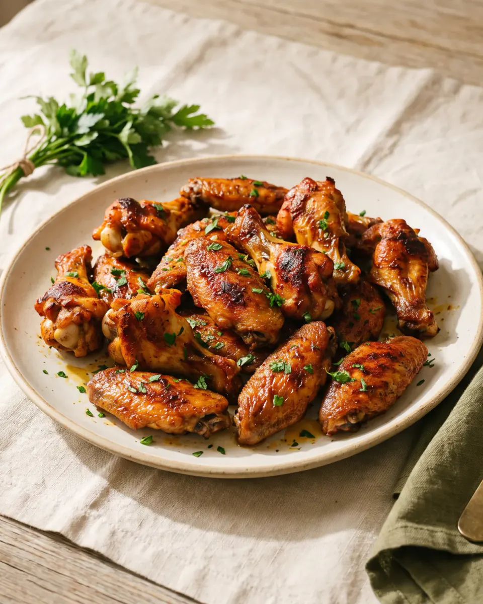 Crispy Baked Chicken Wings — the finished dish