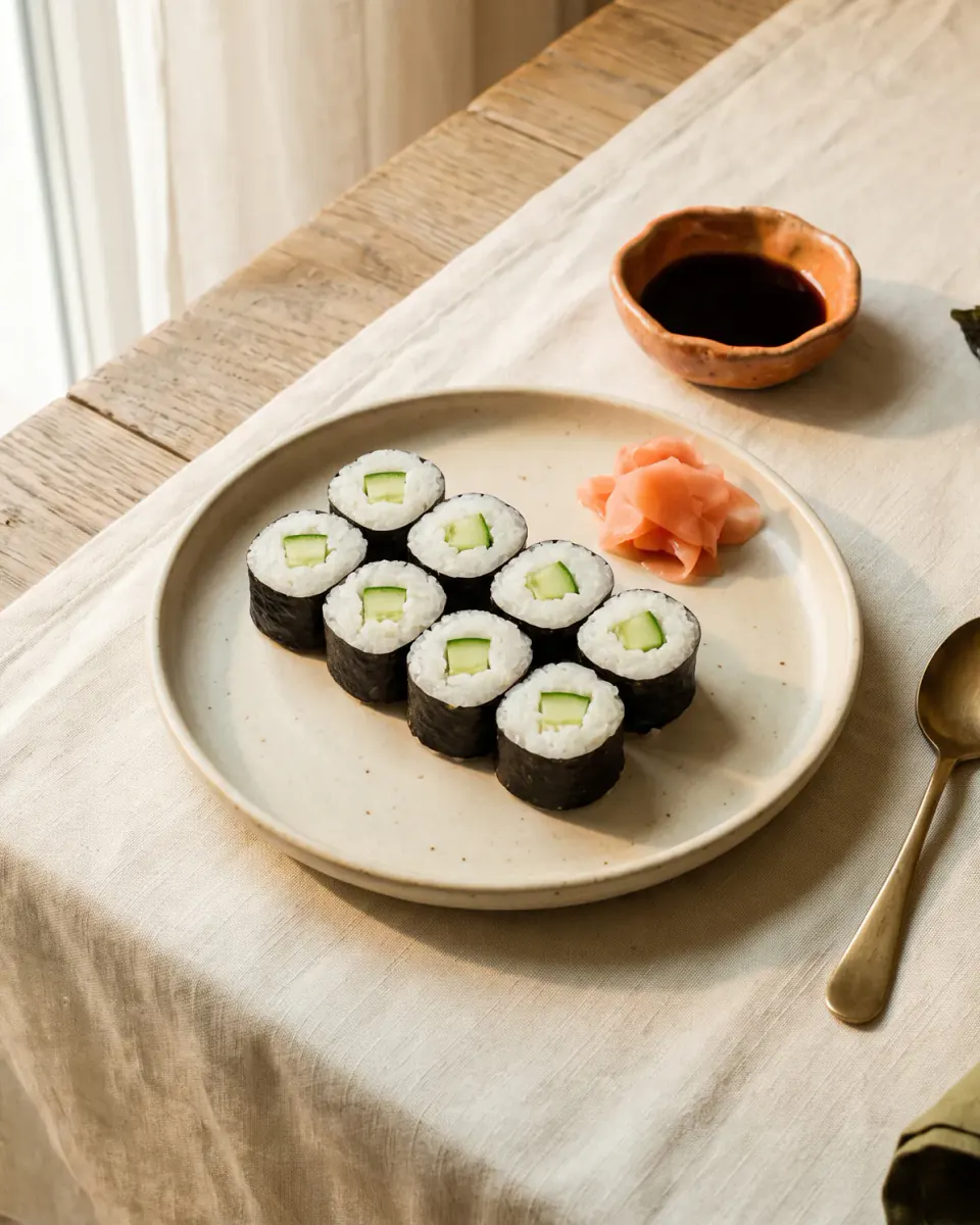 Gurken-Maki – das fertige Gericht