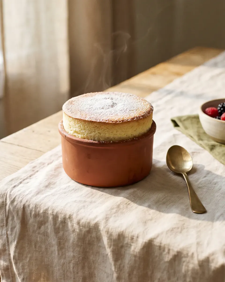 Quarksoufflé – das fertige Gericht
