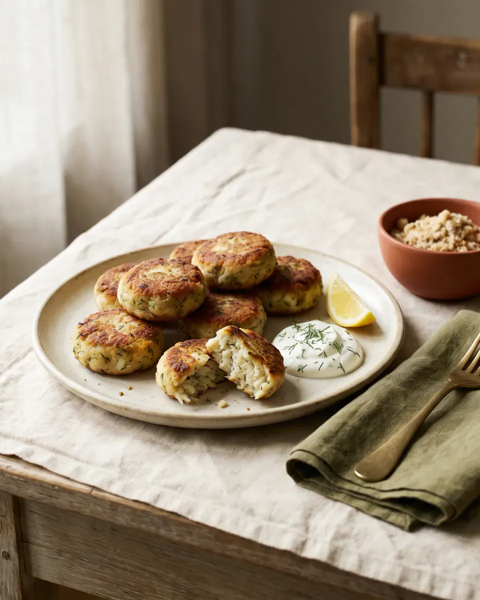 Bolinho de peixe — o prato pronto