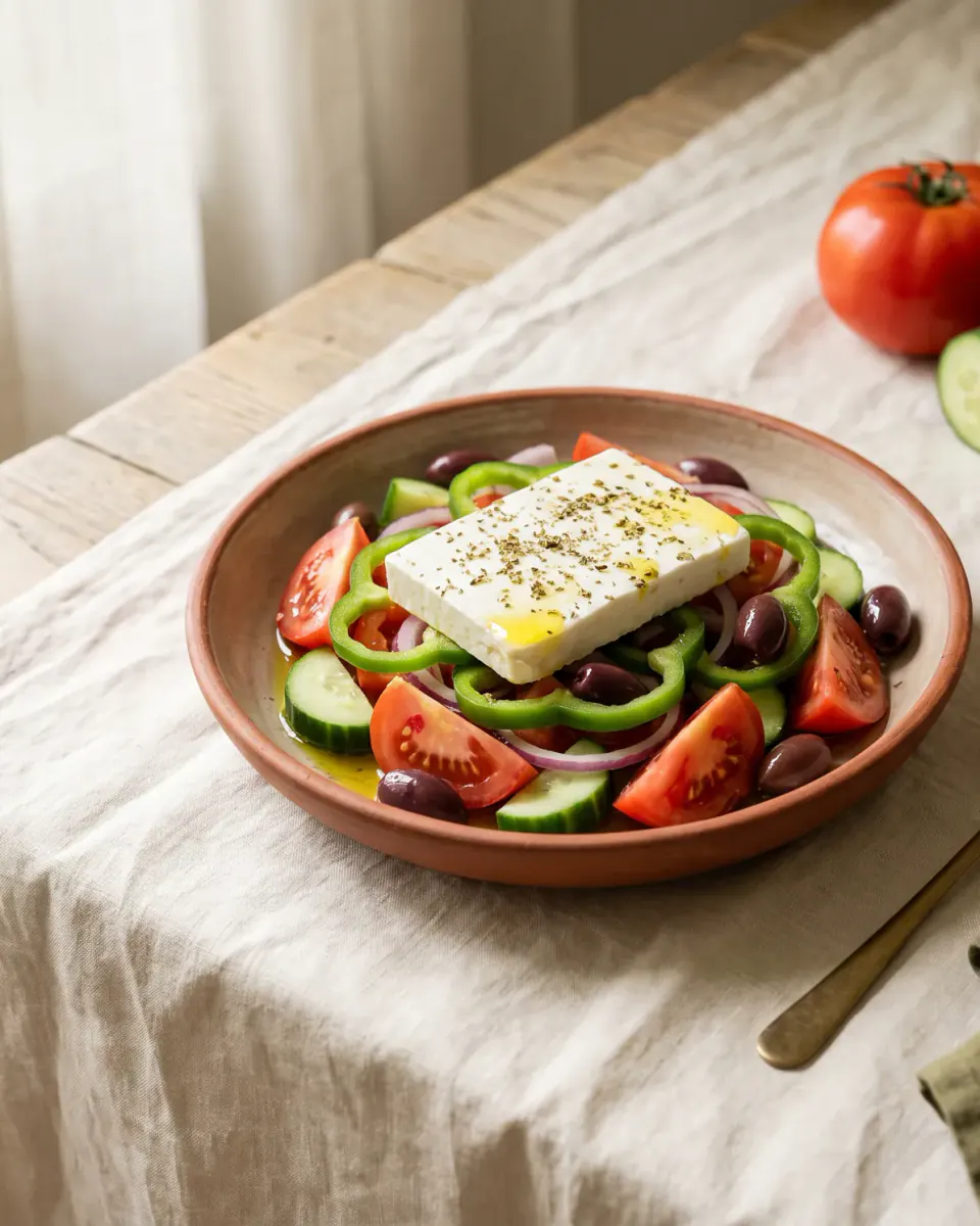 Griechischer Salat – das fertige Gericht