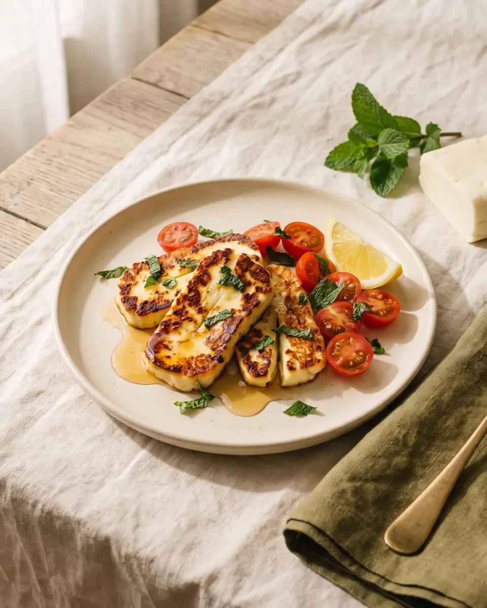 Halloumi vom Grill – das fertige Gericht