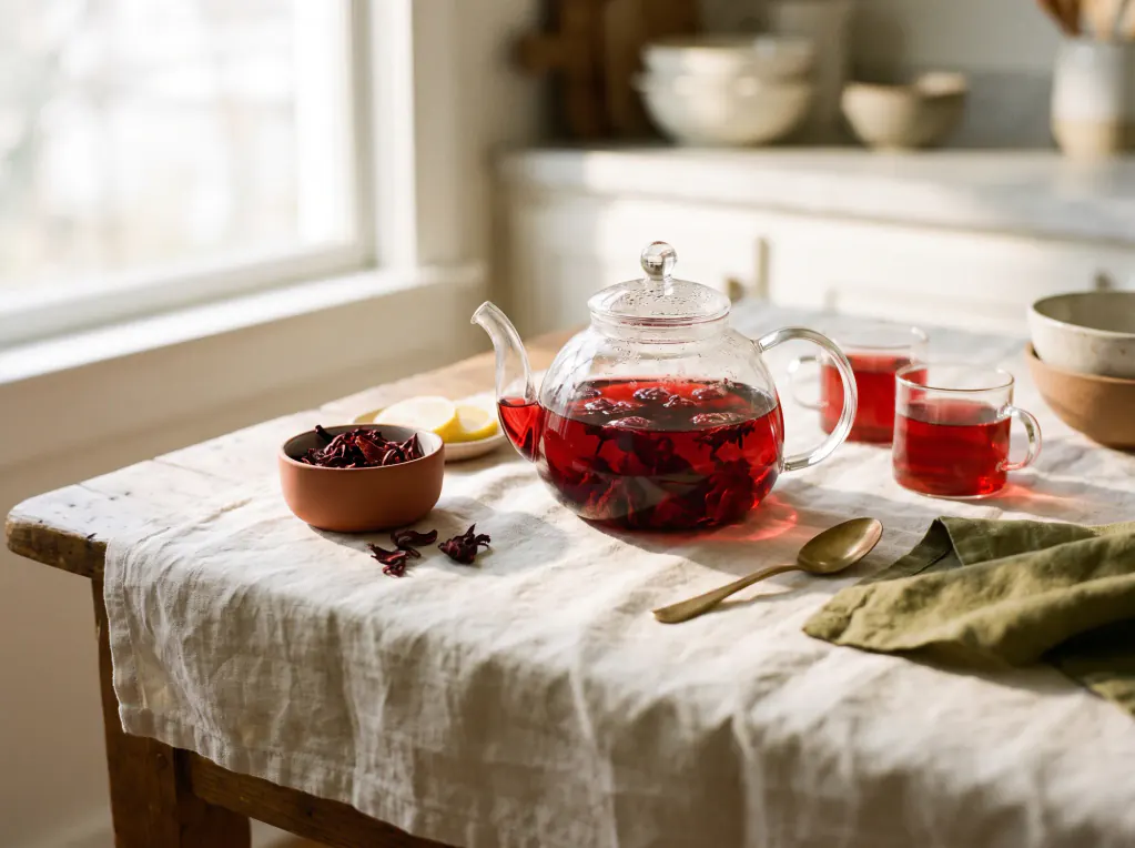 Hibiscus Tea — the finished dish
