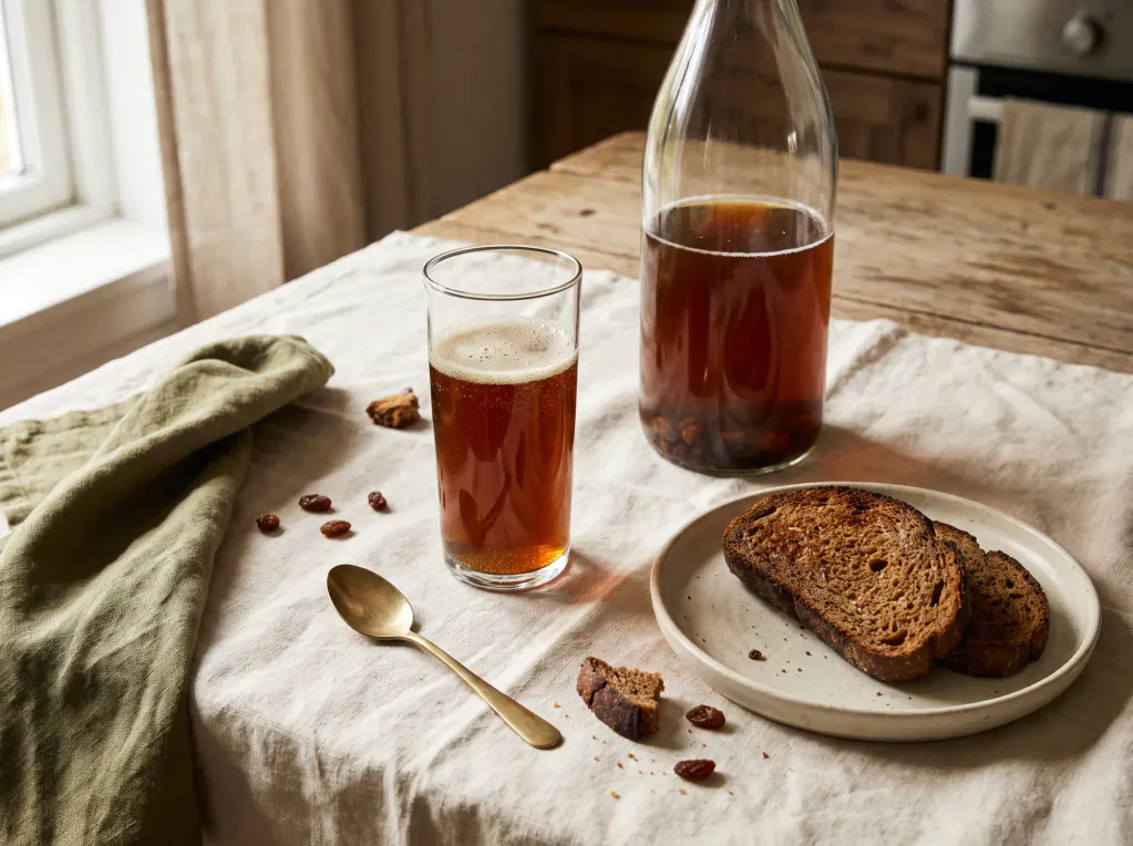 Homemade Bread Kvass — the finished dish
