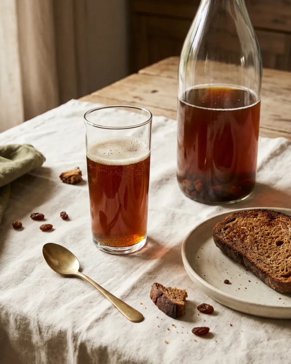 Homemade Bread Kvass — the finished dish