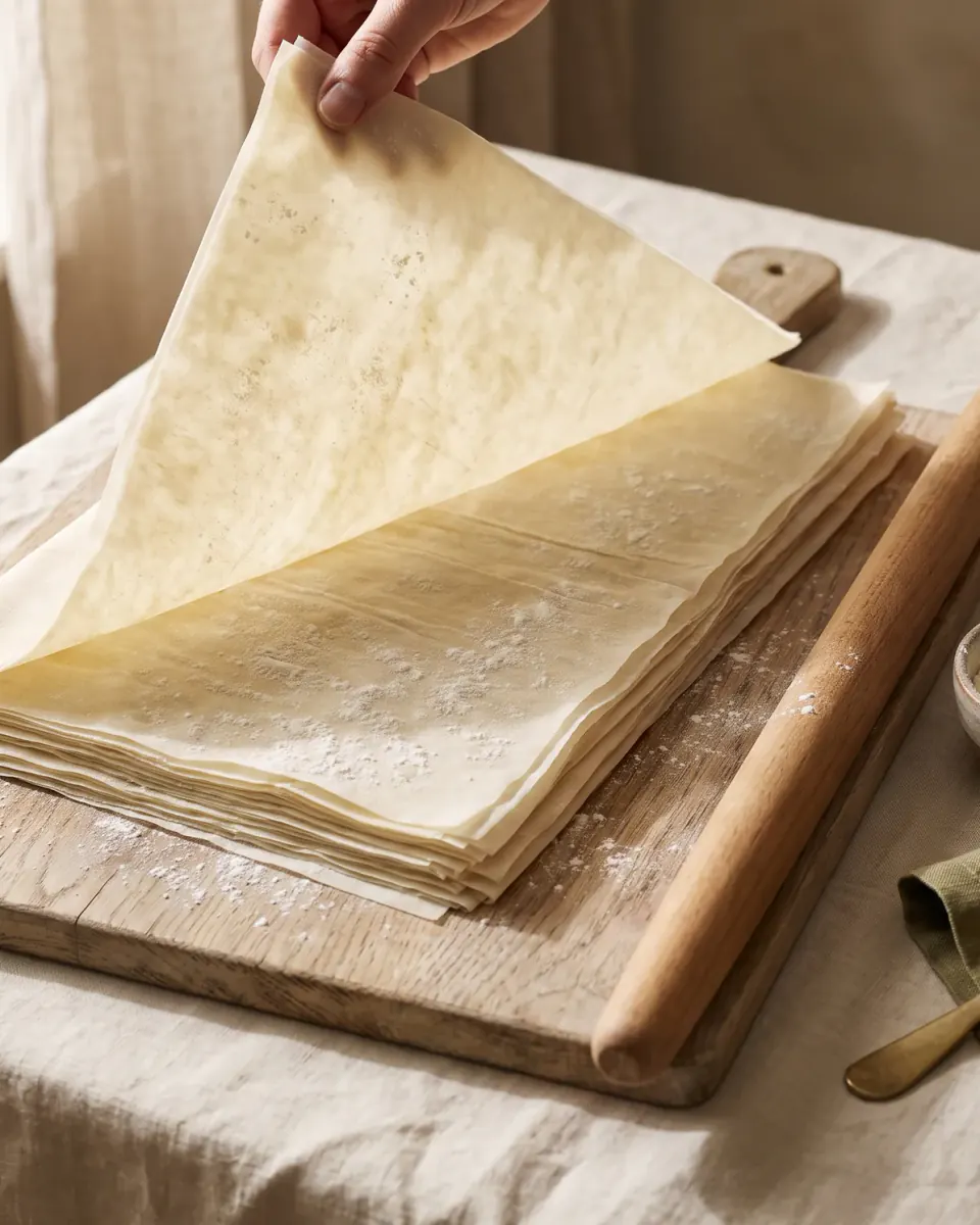 Homemade Filo Dough — the finished dish