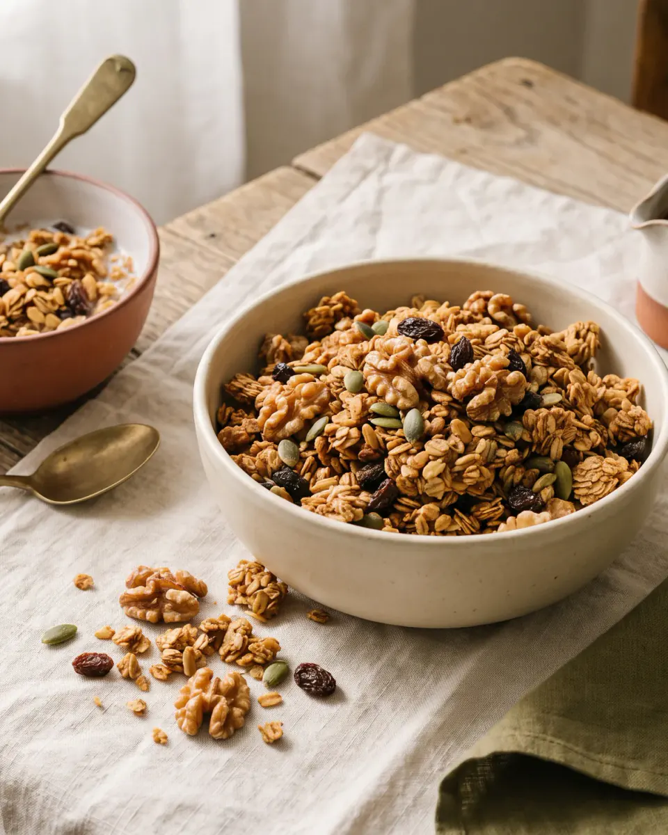 Granola caseira — o prato pronto