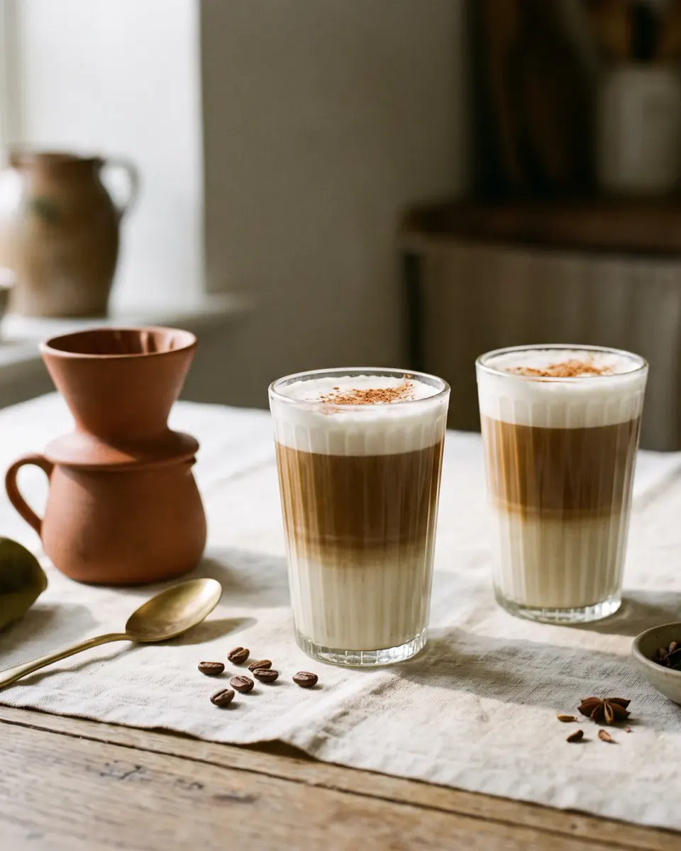 Latte macchiato selbst gemacht – das fertige Gericht
