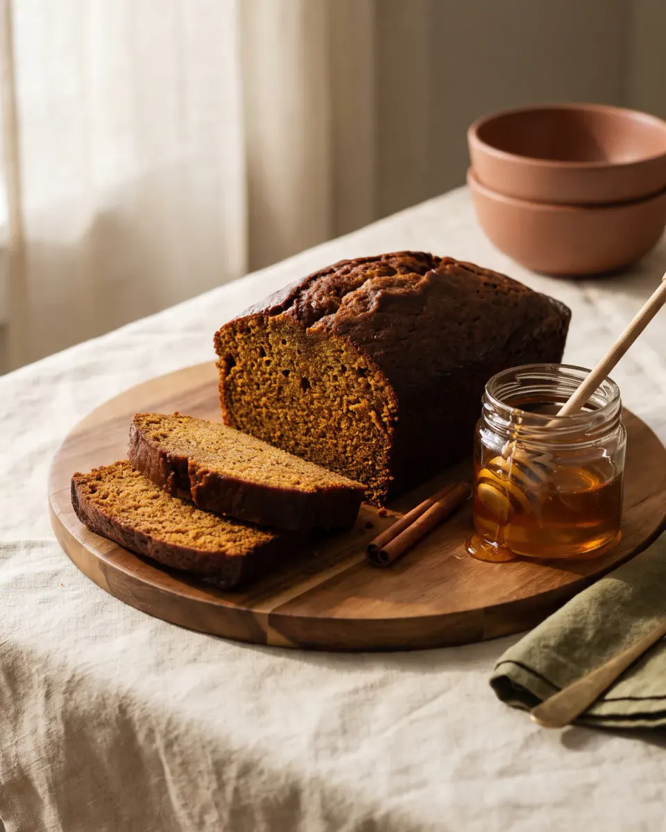 Bolo de mel com especiarias — o prato pronto