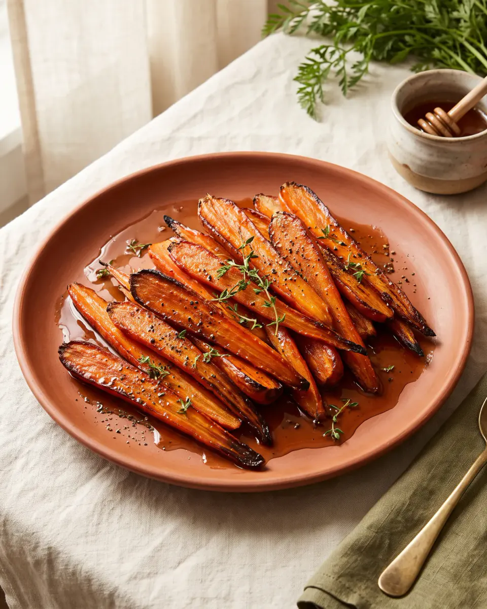 Zanahorias asadas con miel — el plato terminado