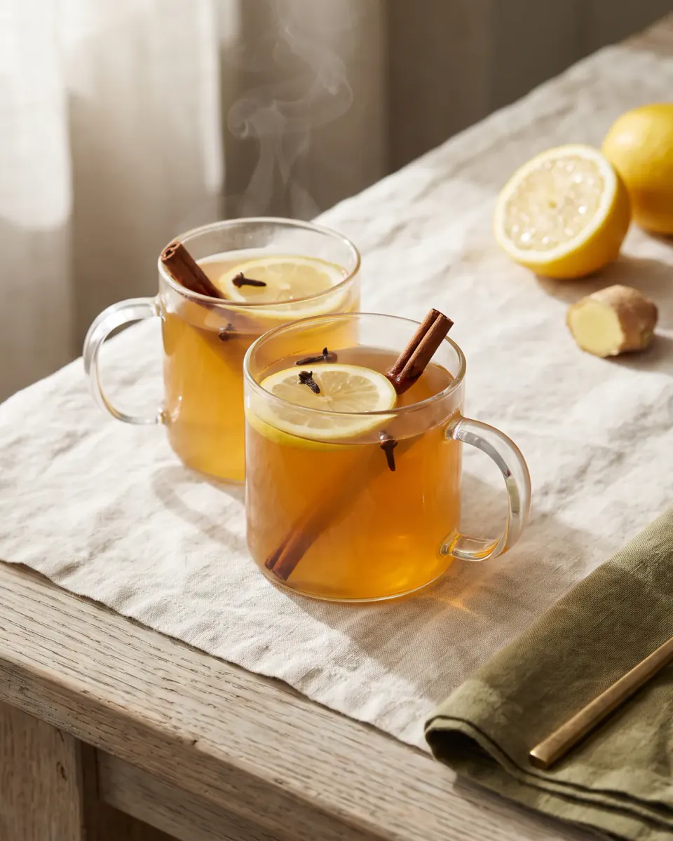 Hot Lemon Grog — the finished dish