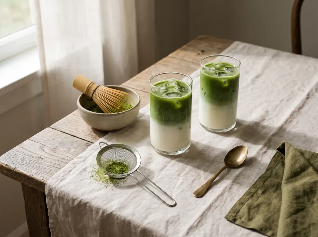 Iced Matcha Latte — the finished dish