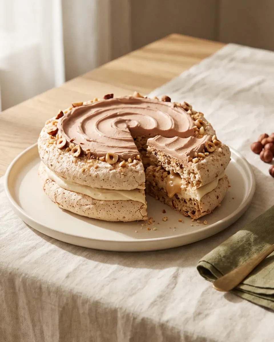 Kiewer Torte mit Haselnuss-Baiser – das fertige Gericht