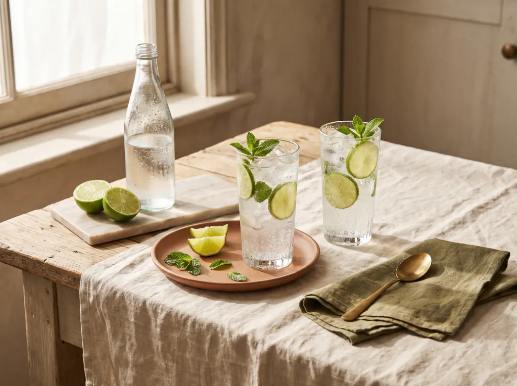 Soda casera de lima — el plato terminado