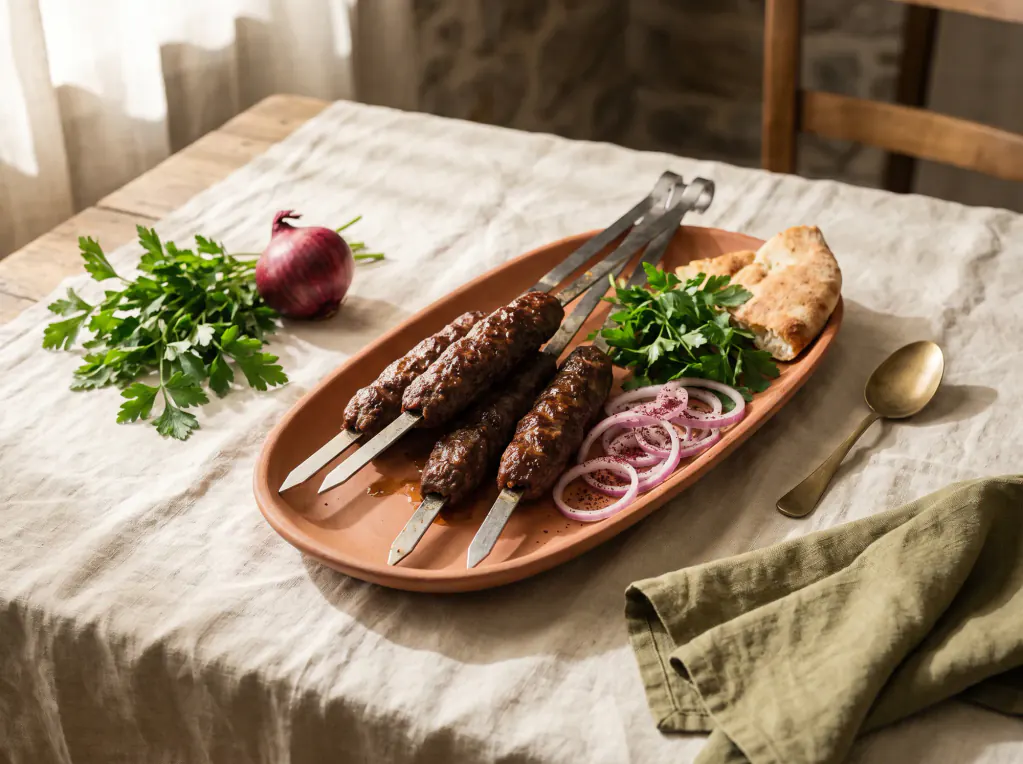 Lule kebab — o prato pronto