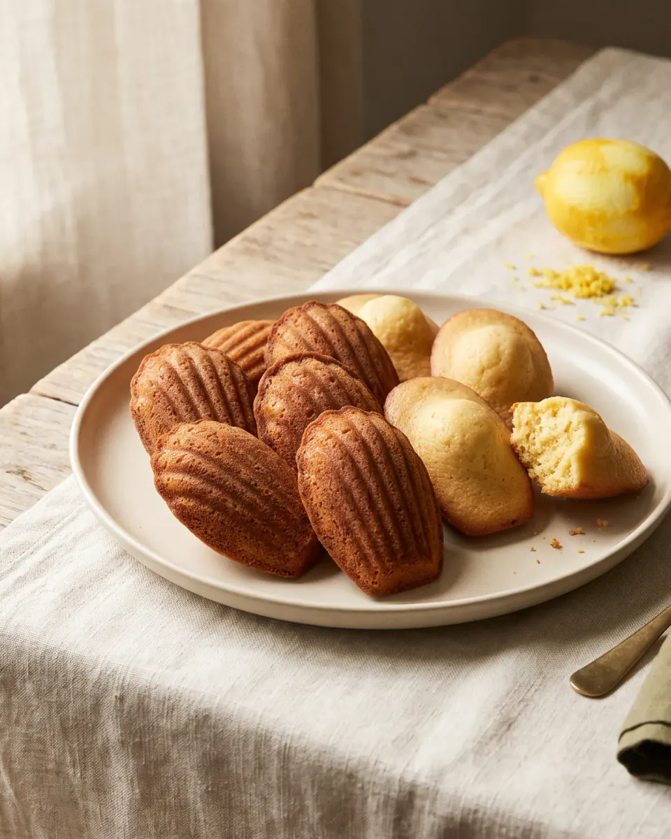 Madeleines mit brauner Butter – das fertige Gericht