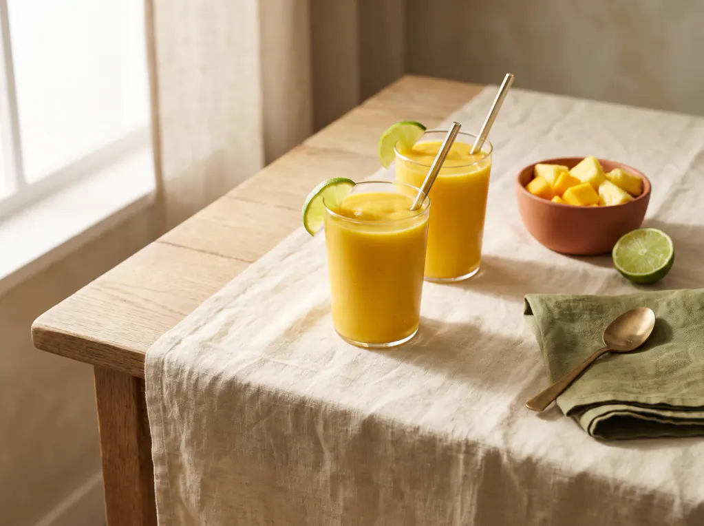 Mango Pineapple Smoothie — the finished dish